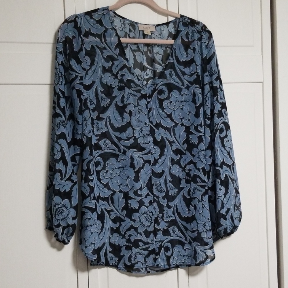 LOFT Floral Blouse